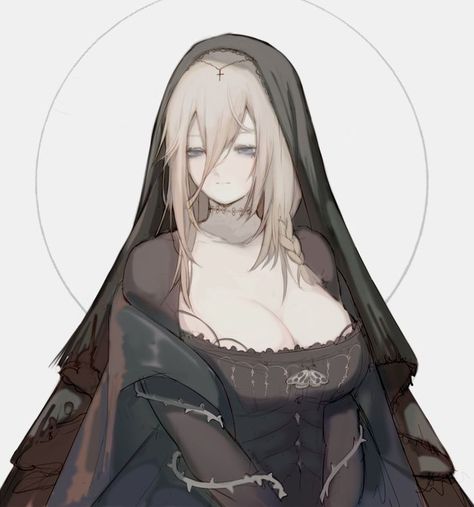 Aponia Honkai, Nun Outfit, Catholic Art, Anime Oc, Female Character Design, Pretty Art, Cute Anime Character, Character Concept, Cute Icons