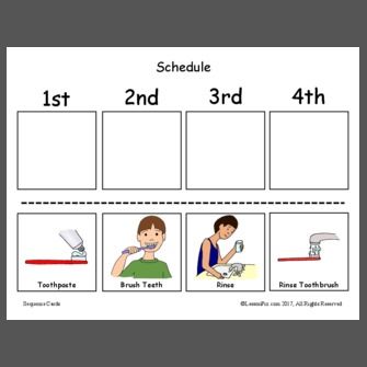 Brushing Teeth Simple Schedule Behavior Therapist, Picture Schedule, Teeth Pictures, Visual Schedules, Life Skills Special Education, Visual Schedule, Brush My Teeth, Free Brush, Dental Hygiene