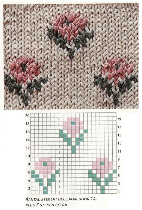 Knit Flower Sweater Pattern, Flowers Knitting Chart, Knit Flower Colorwork, Knitting Diagram Charts, Colorwork Knitting Charts Flower, Knitting Flower Pattern, Crochet Flower Graph, Knit Design Pattern, Grid Knitting Pattern