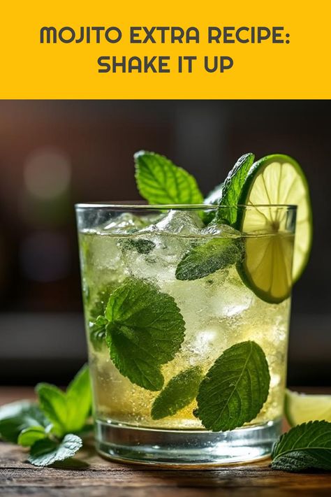 Looking for a refreshing twist on the classic mojito? Try the Mojito Extra Cocktail! This easy cocktail recipe combines the classic mojito flavors of fresh mint, zesty lime, and light rum with a splash of soda and a splash of Angostura Bitters to add a flair of complexity. Perfect for summer gatherings or relaxing evenings, this highball drink promises to delight your taste buds. Whip this up in just a few minutes and impress your friends with this fun and unique drink recipe that stands out from the usual tropical cocktails! Mojito Flavors, Cuban Mojito, Cuba Libre Cocktail, Mojito Recipe Classic, Classic Mojito, Iced Tea Cocktails, Tropical Cocktails, Mango Mojito, Refreshing Summer Cocktails