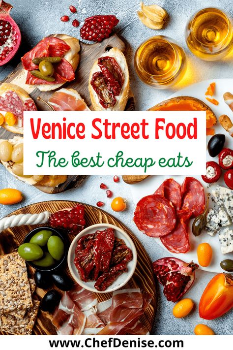 Assortment of Venice street food dishes Italian Tapas, Foodie Travel Usa, Venice Restaurants, Venice Food, Traditional Dishes, Culinary Travel, Venice Italy Travel, Venice Travel, Italy Travel Tips