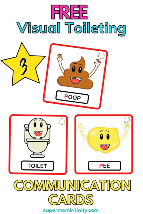 Potty Training Visuals Free Printable, Toilet Training Visuals, Potty Training Visuals, Potty Training Activities, Babies Activities, Communication Activities, Toddler Potty, Toddler Potty Training, Visual Schedules