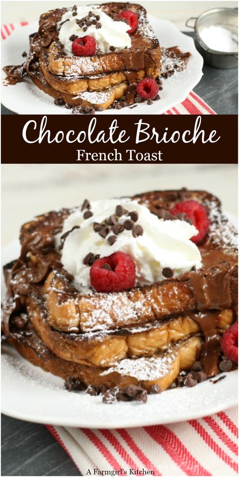 Brioche French Toast Recipe, Chocolate French Toast, Chocolate Brioche, French Recipe, Brioche French Toast, French Toast Breakfast, Cinnamon French Toast, Breakfast And Brunch, French Toast Easy