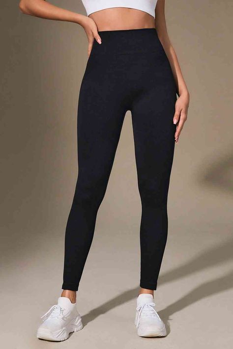 Sports Leggings Black, Legging Sport, Evening Dresses Plus Size, Maxi Dress Cocktail, Maxi Dress Formal, Wide Waistband, Basic Style, Sports Leggings, Denim Top