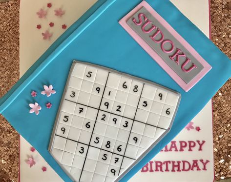 Sudoku Cake, Book Cake, Celebration Cakes, Cake Ideas, Cupcake, Birthday Cake, Cake, Birthday, Books