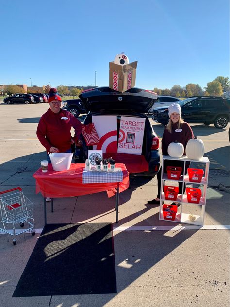 Target Theme Trunk Or Treat, Trunk Or Treat Target Theme, Target Trunk Or Treat Ideas, Target Trunk Or Treat, School Halloween, Dinner And A Movie, Treat Ideas, Trunk Or Treat, Halloween 2024