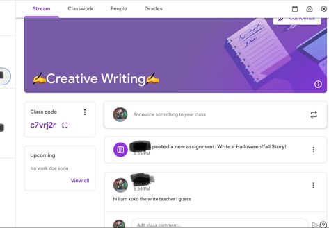 google classroom
writing 
creative writing Google Classroom Codes For Movies, Google Classrooms To Join For Fun, Join My Google Classroom, Google Classroom Codes To Join For Fun, Google Classroom Codes, My Classroom, Learn To Code, English Class, The Class