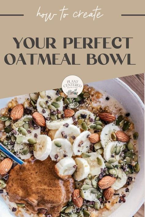 Create the perfect vegan oatmeal bowl with your favorite topics. Check out our baked oatmeal recipes with delicious and healthy plant-based oatmeal toppings and add-ons. Plant Based Breakfast Easy, January Meal Plan, Plant Based Breakfast Ideas, Sprouted Buckwheat, Perfect Oatmeal, Vegan Healthy Recipes, Oatmeal Toppings, Full Day Of Eating, Oatmeal Bowl