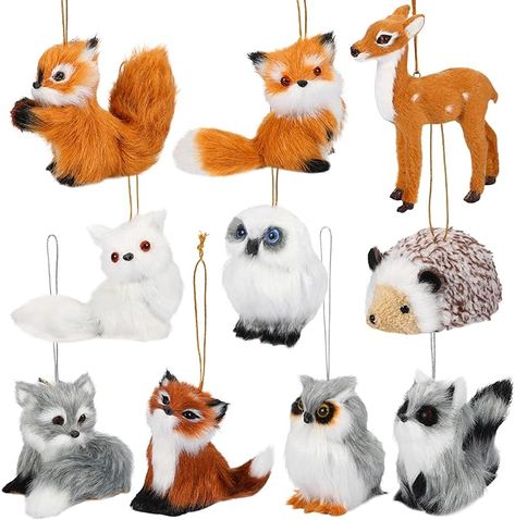 Amazon.com: 10 Pieces Ornaments, Woodland Faux Fur Animal Ornaments Plush Animal Hanging Ornaments for Christmas Tree Keychain Backpack Hanging Home Party Decoration : Home & Kitchen Woodland Animal Christmas, Animal Christmas Ornaments, Tree Keychain, Ornaments For Christmas Tree, Animal Ornaments, Fur Decor, Ornaments For Christmas, Keychain Backpack, Animal Christmas