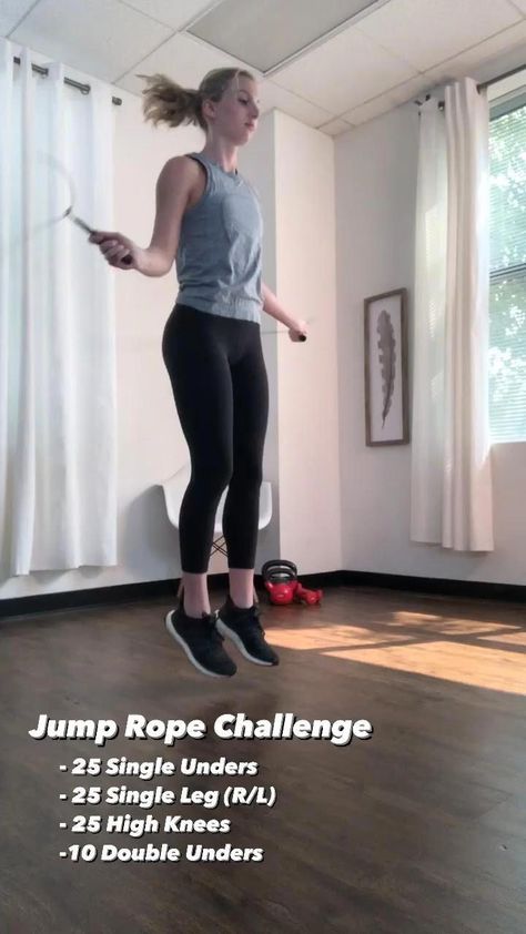 Jump Rope Challenge, Jump Roping, Jump Rope Workout, Abs And Cardio Workout, Hiit Cardio, Jump Rope, Health And Fitness Tips, Workout For Beginners, Cardio Workout