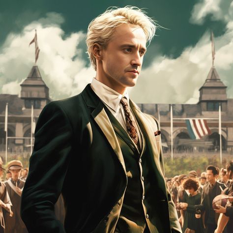 Dramione Quidditch, Hogwarts Student Art, Quidditch Draco, Draco Malfoy Quidditch, Draco Malfoy Art, Quidditch Slytherin, Harry Potter Epilogue, Draco Fanart, Dramione Art