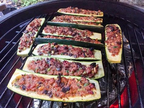 Big Green Egg Stuffed Zucchini Green Egg Grill, Big Green Egg Grill, Big Green Egg Recipes, Egg Grill, Bbq Pitmasters, Green Egg Recipes, Best Sausage, Stuffed Zucchini, Last Words