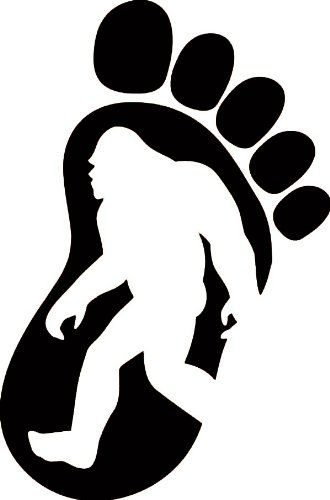 Yeti Footprint, Yeti Bigfoot, Pie Grande, Bigfoot Art, Vintage Jeep, Sticker Graphic, Truck Stickers, Sticker For Car, Silhouette Stencil