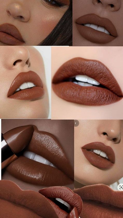 Chocolate Lipstick, Brown Lips, Lipstick For Dark Skin, Competition Hair, Nyx Lip, Subtle Makeup, Makeup For Black Skin, Makeup Accesories, Brown Lipstick