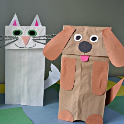 Pet Study, Pets Preschool Theme, Paper Bag Crafts, Pet Theme, Paper Bag Puppets, Paper Puppets, Puppet Crafts, 강아지 그림, Animal Crafts For Kids