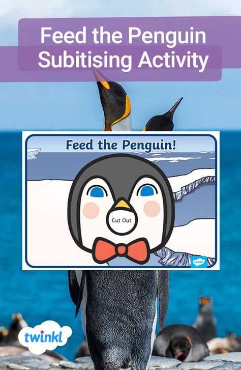 This adorable feed the penguin activity is a great way to encourage young children to subitise numbers to 5. Cut out the mouth on the penguin and connect to a tube or box. Children can then pick up the fish, look at the dot pattern on the fish and say the number they have. Once they have said the number, they can feed the penguin the fish. Click to download! #penguin #subitising #numbers #counting #eyfs #earlyyears #teachingresources #twinkl #twinklresources #education #homeeducation #schol Counting Eyfs, Feed The Penguin, Phonics Eyfs, Penguin Activities, Continuous Provision, Numbers Counting, Printable Lesson Plans, Eyfs Activities, The Dot