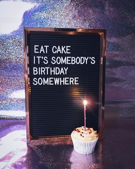 ⁣ EAT CAKE! 🍰 ⁣ It’s somebody’s birthday somewhere! 🎂⁣ •⁣ •⁣ •⁣ •⁣ #pegboard #pegboardquotes #cake #birthday #eat #eatcake #cupcake… Letterboard Quotes, Message Board Quotes, Letter Boards, Board Quotes, Happy Birthday To Me, Cake Board, Message Board, Beautiful One, Eat Cake