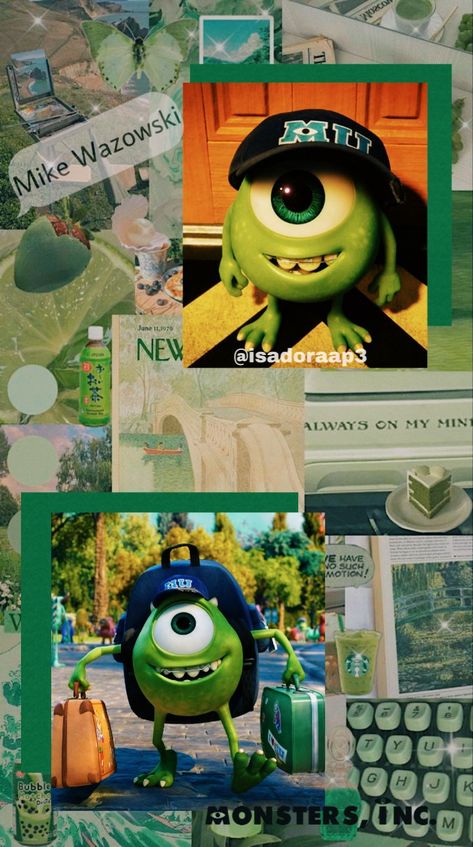 Mike Wazowski Wallpapers Aesthetic, Mike Wazowski Aesthetic, Mike Wazowski Wallpapers, Monster Co, Monsters Inc University, Mike From Monsters Inc, Mike And Sully, Disney Drawing, Disney Wallpapers