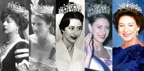 Poltimore Tiara, English Aristocracy, British Royal Family Tree, Lady Sarah Chatto, Royal Family Trees, English Royal Family, Vintage Tiara, Royal Wedding Dress, Royal Crowns