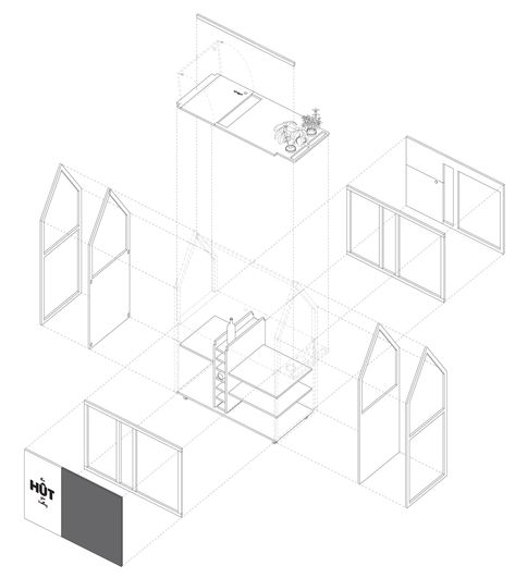 HÛT creates mobile plywood gin trolley to serve its architecture office Gin Trolley, Vera Kebaya, Push Cart, Food Kiosk, Market Booth, Glass Extension, Concept Diagram, Architectural Practice, Mobile Bar