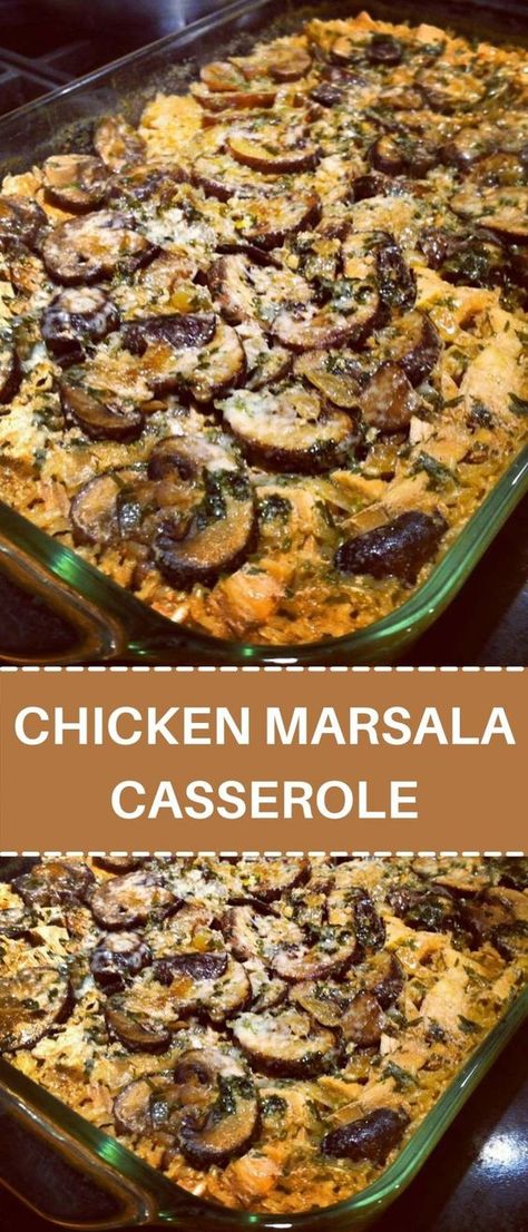 Chicken Marsala Casserole, Most Popular Dinner Recipes, Chicken Casserole Recipes, Gourmet Chicken, Popular Dinner Recipes, Chicken Marsala, Easy Casserole Recipes, Chicken Recipes Casserole, Chicken Dishes Recipes