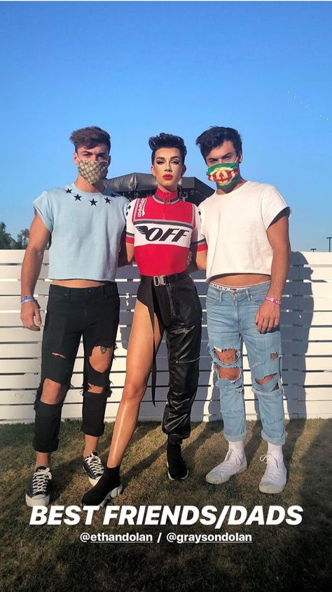 My babies and the main sister James Charles 🌈💕✨ James Charles Outfits, Rupaul Quotes, Cochella Outfits, Coachella 2018, Ethan And Grayson Dolan, Charles James, Ethan Dolan, Grayson Dolan, Dolan Twins