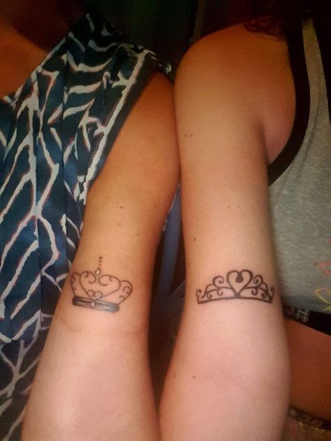 Tattoo Daughter, Princess Crown Tattoos, Tattoo Mother Daughter, Crown And Tiara, Tiara Tattoo, Tattoo Mother, Mother Daughter Tattoo, Mom Daughter Tattoos, Daughter Tattoo