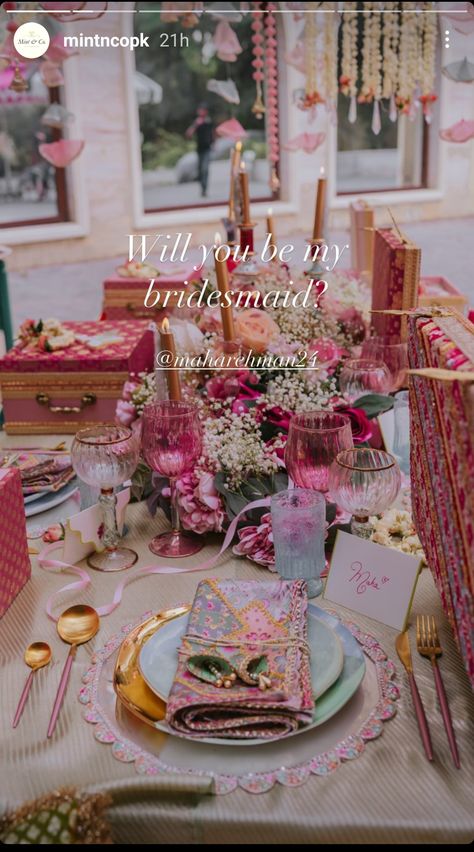 Kankotri Lekhan, Bridesmaid Proposal Party, Baat Pakki, Backyard Engagement, Backyard Engagement Parties, Proposal Party, Table Elements, Mehndi Party, Bridal Shower Inspo