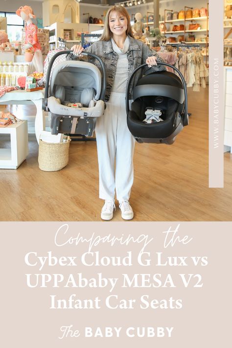 Video: The Cybex Cloud G Lux vs The UPPAbaby MESA V2 Infant Car Seats Uppababy Mesa, Infant Car Seats, Infant Car Seat, Baby On The Way, Cubbies, New Baby, Car Seat, Baby Car Seats, Car Seats