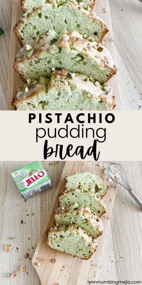 Pistachio Pudding Bread | Lynn Mumbing Mejia Pistachio Pudding Bread, Lauracore Aesthetic, Pistachio Bread Recipe, Pudding Bread, Pistachio Bread, Mini Loaves, Pistachio Recipes, Cake Loaf, Pistachio Pudding