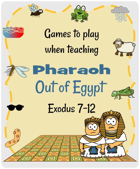 games+to+play+for+Pharaoh+:+out+of+Egypt,+10+plagues,+Moses+and+Aaron,+let+my+people+go,+Exodus+7-12+#Moses+#Exodus+#Kidmin+#Jesuswithoutlanguage Moses Exodus From Egypt, 1st Plague Of Egypt, Moses Let My People Go Craft, Moses And The 10 Plagues Activities, Moses And The 10 Plaques, Moses In Egypt Craft, Moses In The Bulrushes Activity, The Exodus From Egypt Craft, Teaching About The 10 Plagues