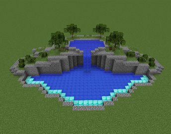 Swimming Pool on 2 levels - GrabCraft - Your number one source for MineCraft buildings, blueprints, tips, ideas, floorplans! Minecraft Swimming Pool, Minecraft Pool Ideas, Minecraft Creative Ideas, Minecraft Farmen, Minecraft Pool, Minecraft Cool, Villa Minecraft, Minecraft Building Blueprints, Construction Minecraft