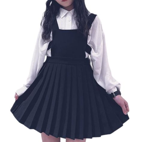 Dresses School, Toddler Suspenders, School Uniform Dress, Girls In Suspenders, Skirt Outfit Summer, School Uniform Skirts, Accordion Skirt, Black Jumper Dress, School Uniform Fashion