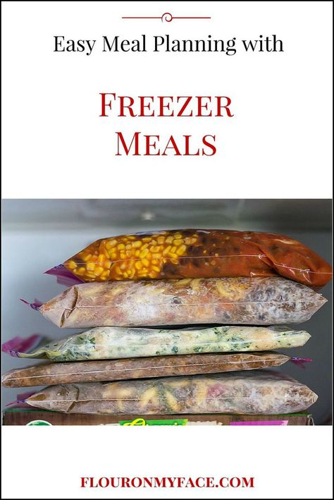 Easy Meal Planning with Freezer Meals via flouronmyface.com Delicious Freezer Meals, Beef Freezer Meals, Chicken Freezer Meals, Freezer Dinners, Slow Cooker Freezer Meals, Freezable Meals, Freezer Meal Planning, Make Ahead Freezer Meals, Crock Pot Freezer