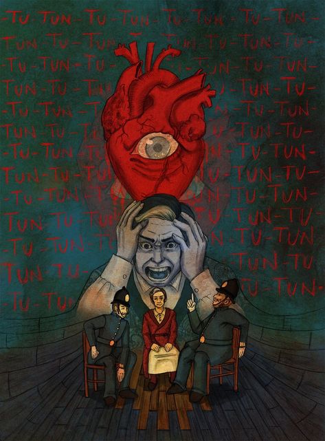 The Tell-Tale Heart – Письмо I Am Mad, Tell Tale Heart, Heart Art Projects, The Tell Tale Heart, Allen Poe, Edgar Allen Poe, Heart Poster, Night Terror, Heart Illustration