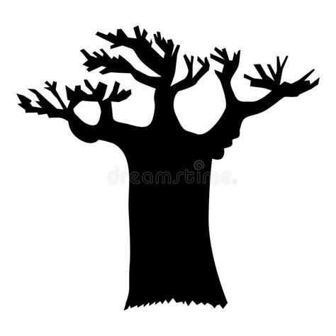 Vector, Black Silhouette of Baobab Stock Illustration - Illustration of madagascar, ecology: 179892553 Black Silhouette, Designs Patterns, Wildlife Nature, Nature Illustration, Madagascar, Ecology, Wood Projects, Moose Art, Stock Illustration