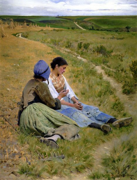 Heartbreak - Peines de Coeur - Charles Sprague Pearce (1851 – 1914) Parisian Art, Archaeological Discoveries, History Painting, John The Baptist, Rural Life, Vintage Artwork, Library Of Congress, Art Studies, Metropolitan Museum Of Art