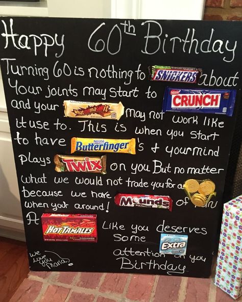 60th Birthday Poster, 90's Birthday Party, 60th Birthday Cards, Happy 60th Birthday, 70th Birthday Parties, 80th Birthday Party, Birthday Candy, 65th Birthday, Candy Cards