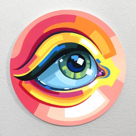 Circle Canvas, Circle Painting, Posca Art, Small Canvas Art, Pop Art Painting, Circle Art, Diy Canvas Art Painting, Amazing Art Painting, Art Inspiration Painting