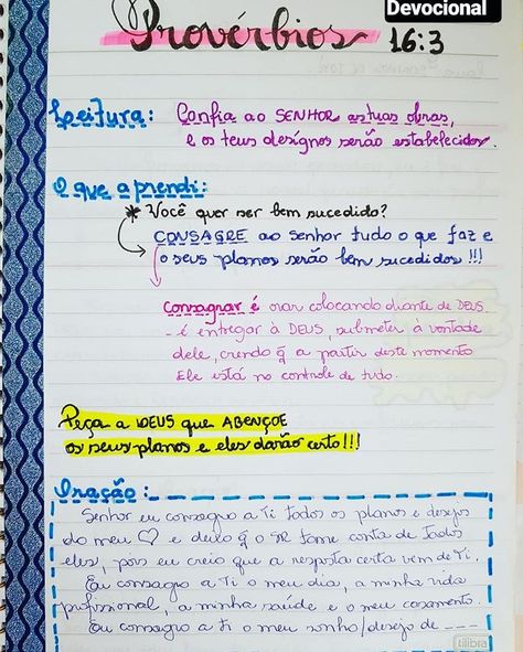 DEVOCIONAL DA MULHER CRISTÃ no Instagram: “DEVOCIONAL - Provérbios 16:3 #devocionaldiario #leiaapalavra #leiturabiblica #amoapalavradedeus #amodevocional #tempocomDeus…” Christian Friendship, Johnny Depp Fans, Jesus Is Life, Jesus Saves, Jesus Loves Me, Holy Bible, Bible Journaling, Post On Instagram, No Instagram