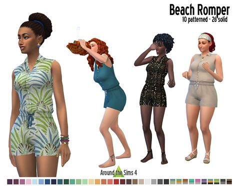 Around the Sims 4 | Custom Content Download | Clothing | Beach Romper Sims 4 Beach Poses, Around The Sims 4, The Sims 4 Custom Content, Beach Rompers, Poses Couple, Outfit Collage, Clothes For Kids, Photo Poses For Couples, Best Photo Poses