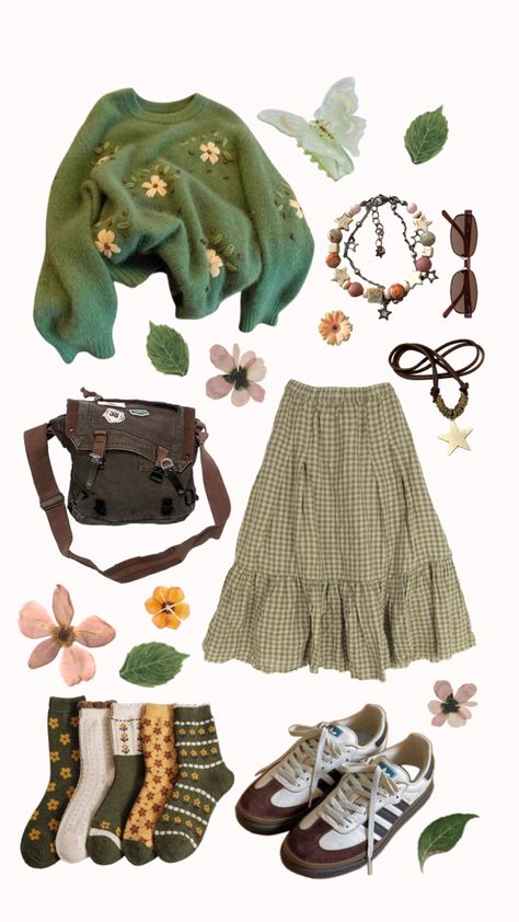 #goblincore #outfitinspo #inspiration #outfit #goblincoreoutfit #aesthetic Goblin Core Outfit, Goblincore Outfits, Cottagecore Outfit, Cottagecore Outfits, Mein Style, Swaggy Outfits, Mode Vintage, Dream Clothes, Aesthetic Outfits