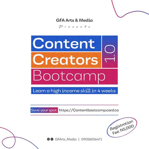 Social Media Design for a bootcamp for content creators Tech Bootcamp, Rack Card, Social Media Designs, Media Content, Content Creators, Post Design, 100 Days, Ad Design, Media Design