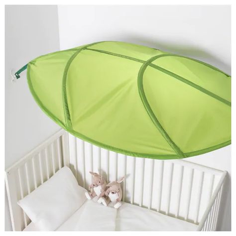 LÖVA Bed canopy - green - IKEA Ikea Leaf, Kids Bed Tent, Reading Nook Classroom, Kids Bed Canopy, Cama Ikea, Ikea Kids Room, Jungle Tree, Ikea Bed, Bed Tent