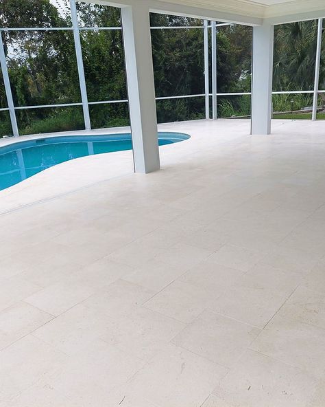 Pool Decks, Pavers & Driveways | Ace Marble Restoration Marble Restoration, Outdoor Pool Area, Paver Driveway, Natural Stone Flooring, Treasure Coast, Decorative Ideas, Exterior Stone, Vero Beach, Pool Decks