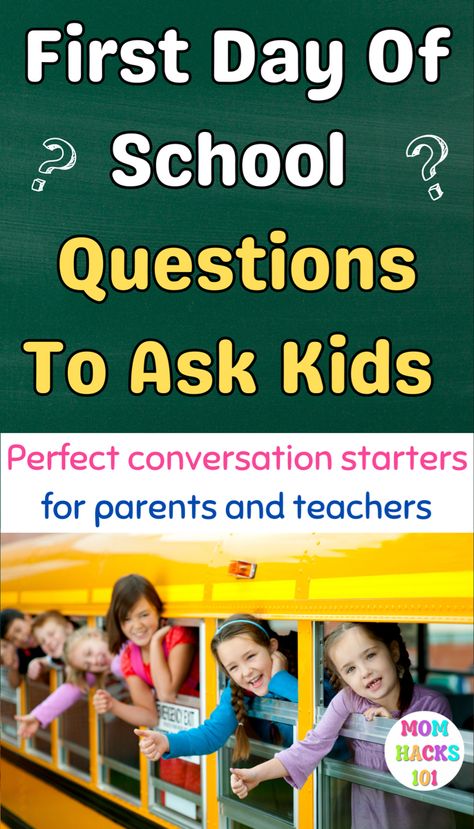 Back To School Questions For Kids, Questions To Ask After School, First Day Of School Interview Questions, First Day Of School Questions, Back To School Questions, Questions To Ask Kids After School, Fun Questions To Ask Kids, Questions To Ask Students, Have A Great School Year