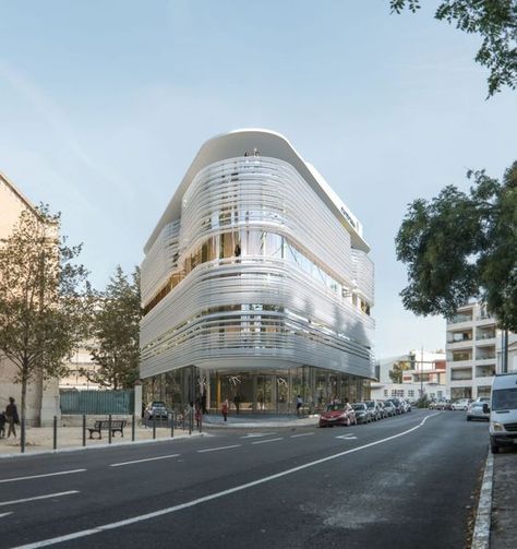 Business Center Design, Architectural Render, Beziers France, Languedoc France, Business Architecture, Mall Facade, Architectural Rendering, 3d Architectural Visualization, Architectural Visualization