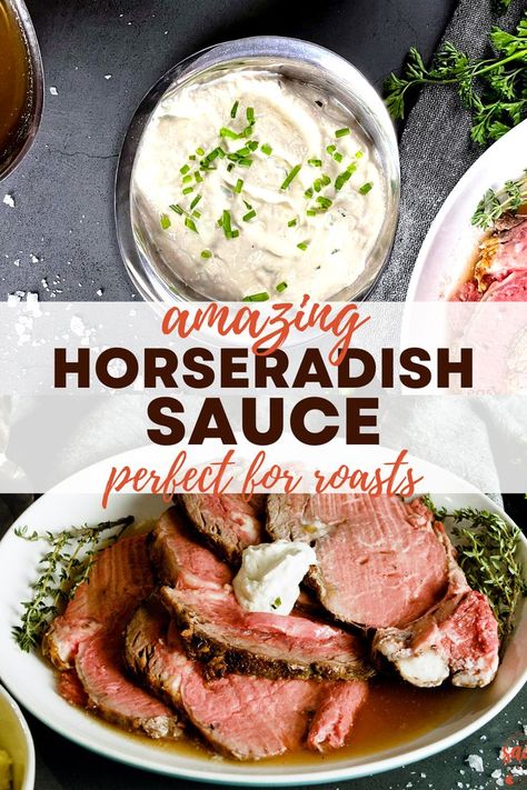 My Creamy Horseradish Sauce recipe comes together in just 5 minutes using only a handful of ingredients. Mix it all in a bowl, and serve! Horseradish sauce pairs well with beef, sandwiches, potatoes and vegetables, and more. Homemade Horseradish Sauce, How To Make Horseradish, Horseradish Sauce Recipe, Prime Rib Sauce, Horse Radish, Homemade Horseradish, Horseradish Cream Sauce, Creamy Horseradish, Creamy Horseradish Sauce