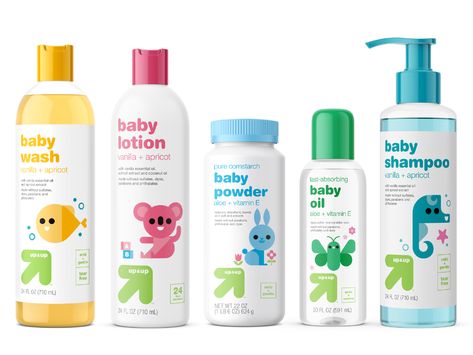 Kids Package Design, Body Lotion Packaging, Kids Packaging, Shampoo Design, Baby Products Packaging, Baby Illustration, Vitamins For Kids, Baby Lotion, Baby Skin Care