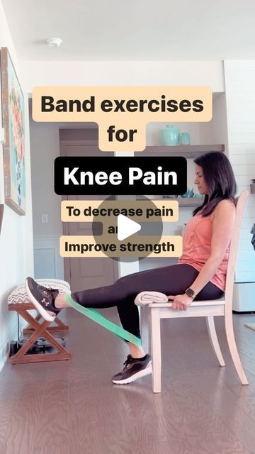 Exercises For Injured Knee, Strengthen Muscles Around Knee, Resistance Band Knee Therapy, Excersises For Knee Pain, Banded Knee Exercises, Cardio Easy On Knees, Stretches For Knee Tightness, Knee Strengthening Exercises For Seniors, Resistance Band Knee Exercises